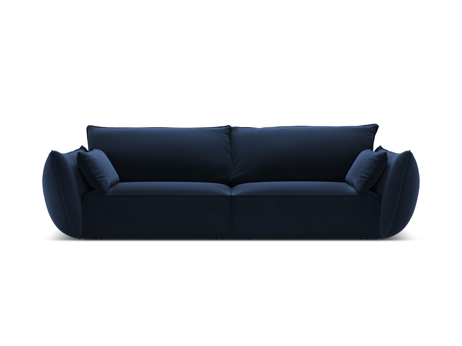SOFA Kaelle aus Samt königsblau 3 Sitzplätze - Blau, Textil (100/85/208cm) - Micadoni