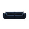 SOFA Kaelle aus Samt königsblau 3 Sitzplätze - Blau, Textil (100/85/208cm) - Micadoni