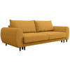 3-SITZER SCHLAFSOFA Cortez gelb - Gelb/Schwarz, Textil (251/76/95cm) - Beautysofa