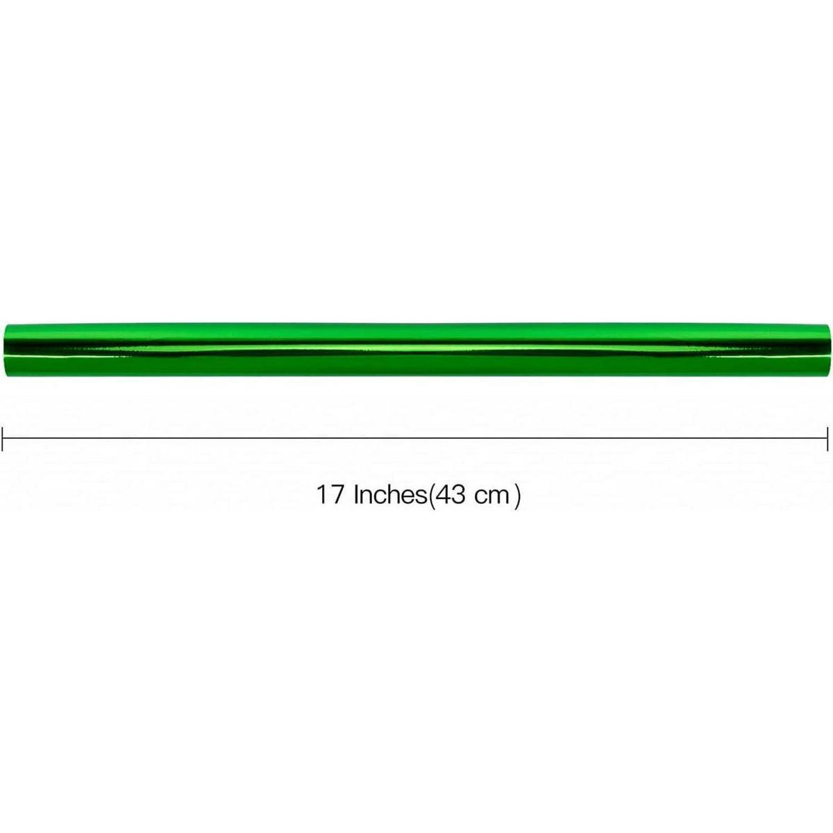 GESCHENKPAPIER Metallic Grün 43 cm x 10 m - Grün, Papier (4/44/4cm)