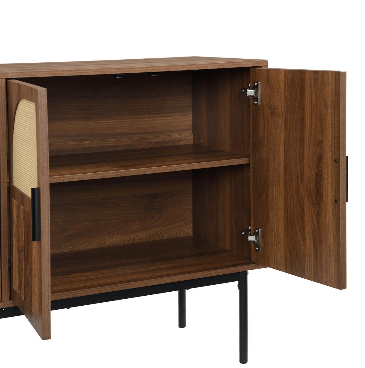 KOMODA 140/40/80 cm od MDF-a u prirodnoj boji s dekorom ratana - prirodne boje, drvni materijal (140/80/40cm) - Modenvie