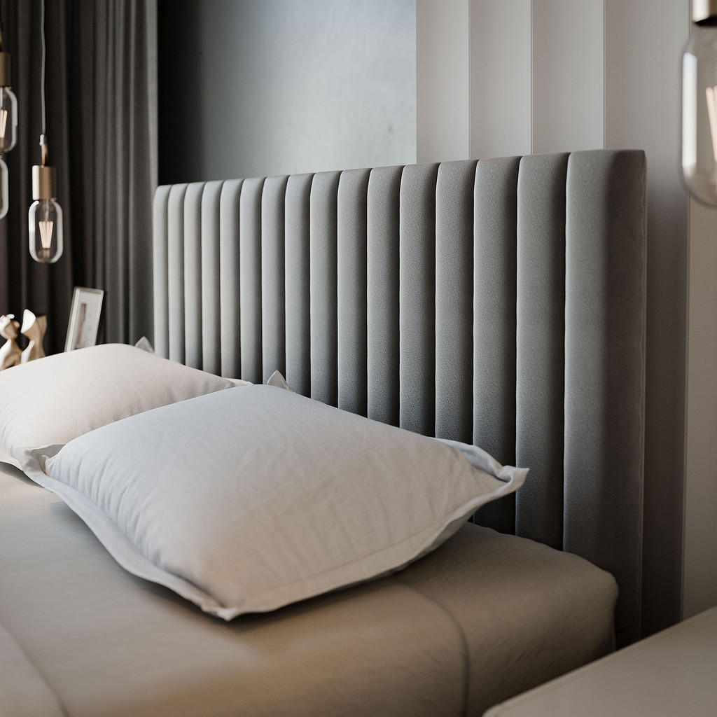 Thumbnail - Masseno Boxbett, Blau, Holz, 180x200 cm, Schlafzimmer, Betten, Boxspringbetten
