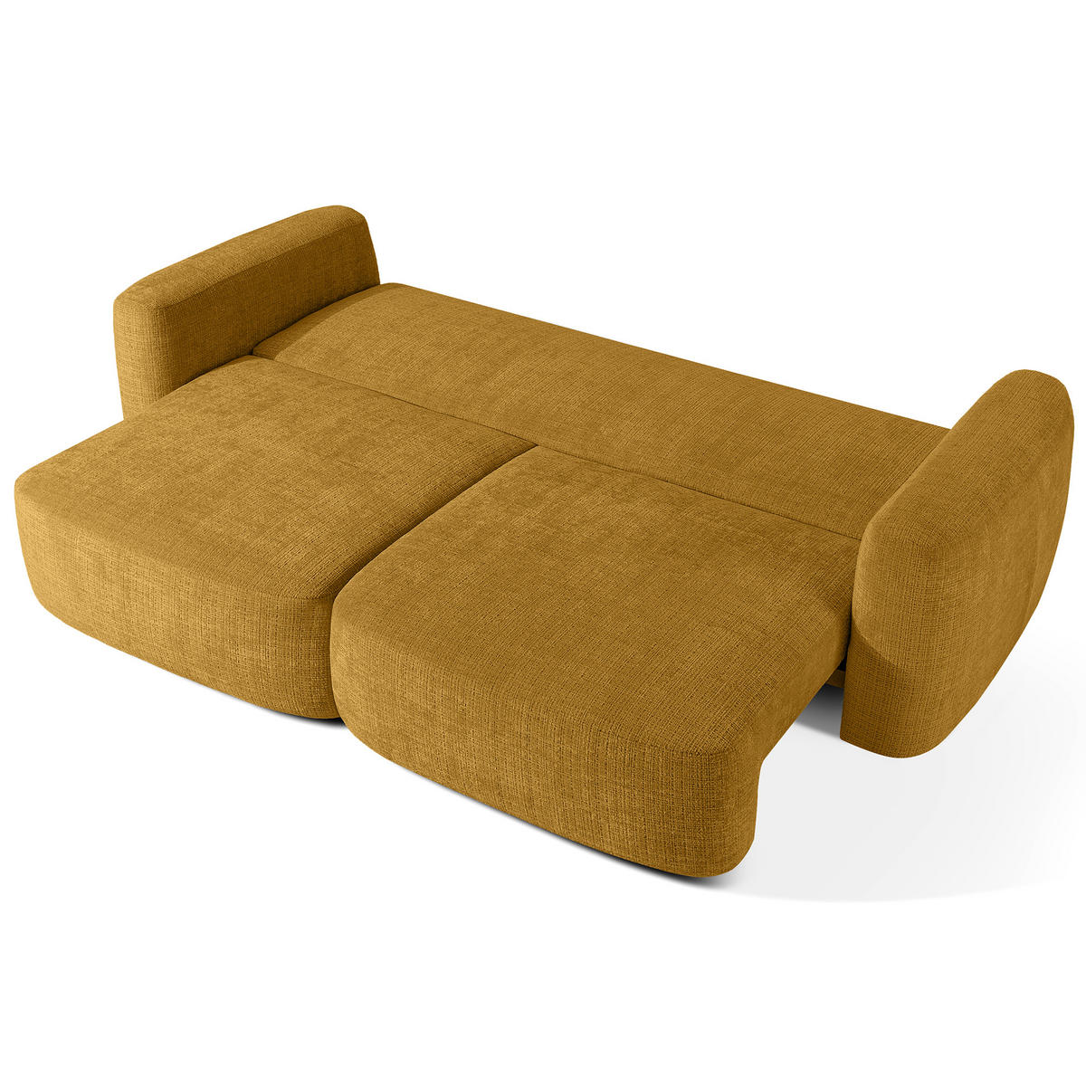 SOFA 3 ELOSA - Gelb, Holz/Textil (245/85/115cm) - KONSIMO®