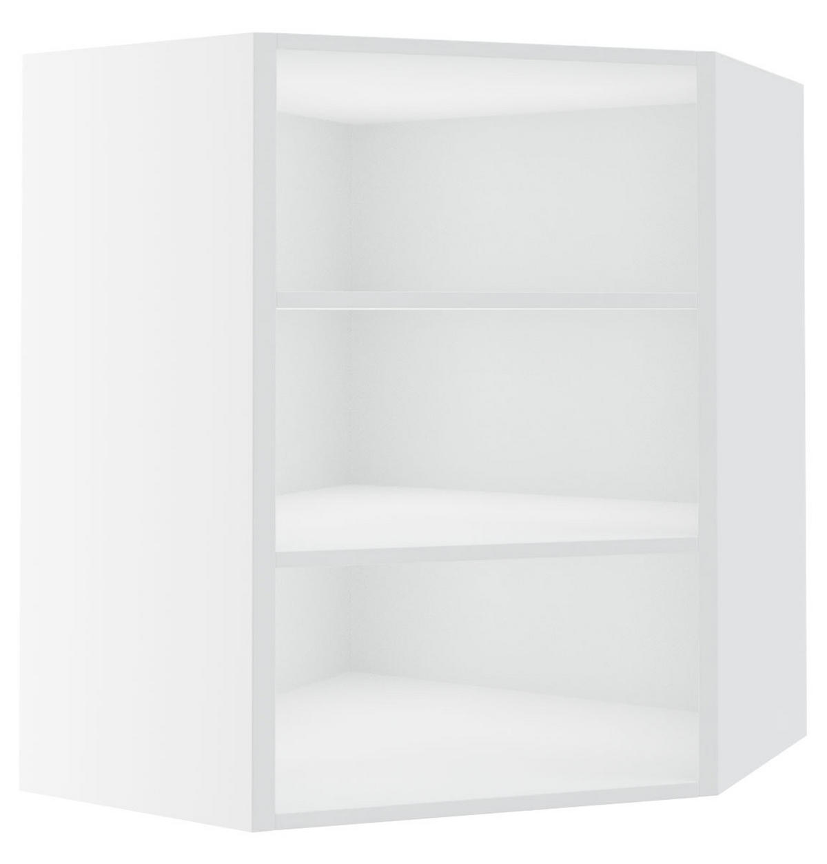 ECKHÄNGESCHRANK Essen W10/60 Schwarz Hochglanz / Weiß Matt 60 / 60 / 72cm - Schwarz Hochglanz/Schwarz, Holz/Holzwerkstoff (60/72/60cm) - Feldmann-Wohnen