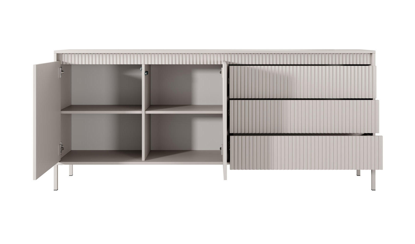 SIDEBOARD Senso beige 188 / 40 / 82cm - Beige, Holz/Holzwerkstoff (188/82/40cm) - Feldmann-Wohnen