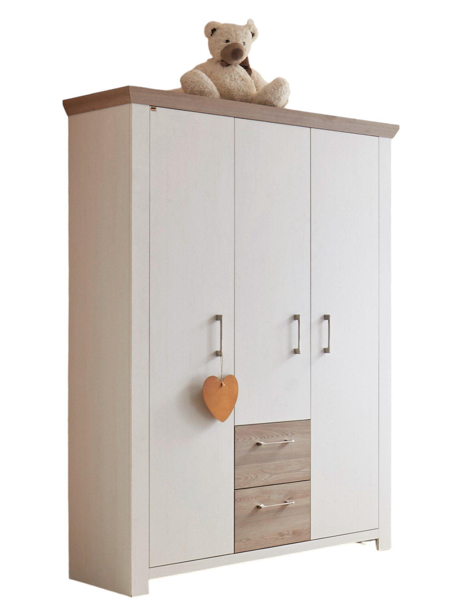 KLEIDERSCHRANK Ebony 135 x 50 x 191 Kinderzimmerschrank Anderson Pinie/Eiche Nelson - Eichefarben/Kieferfarben, Holz (135/191/50cm) - 58aufmkessel