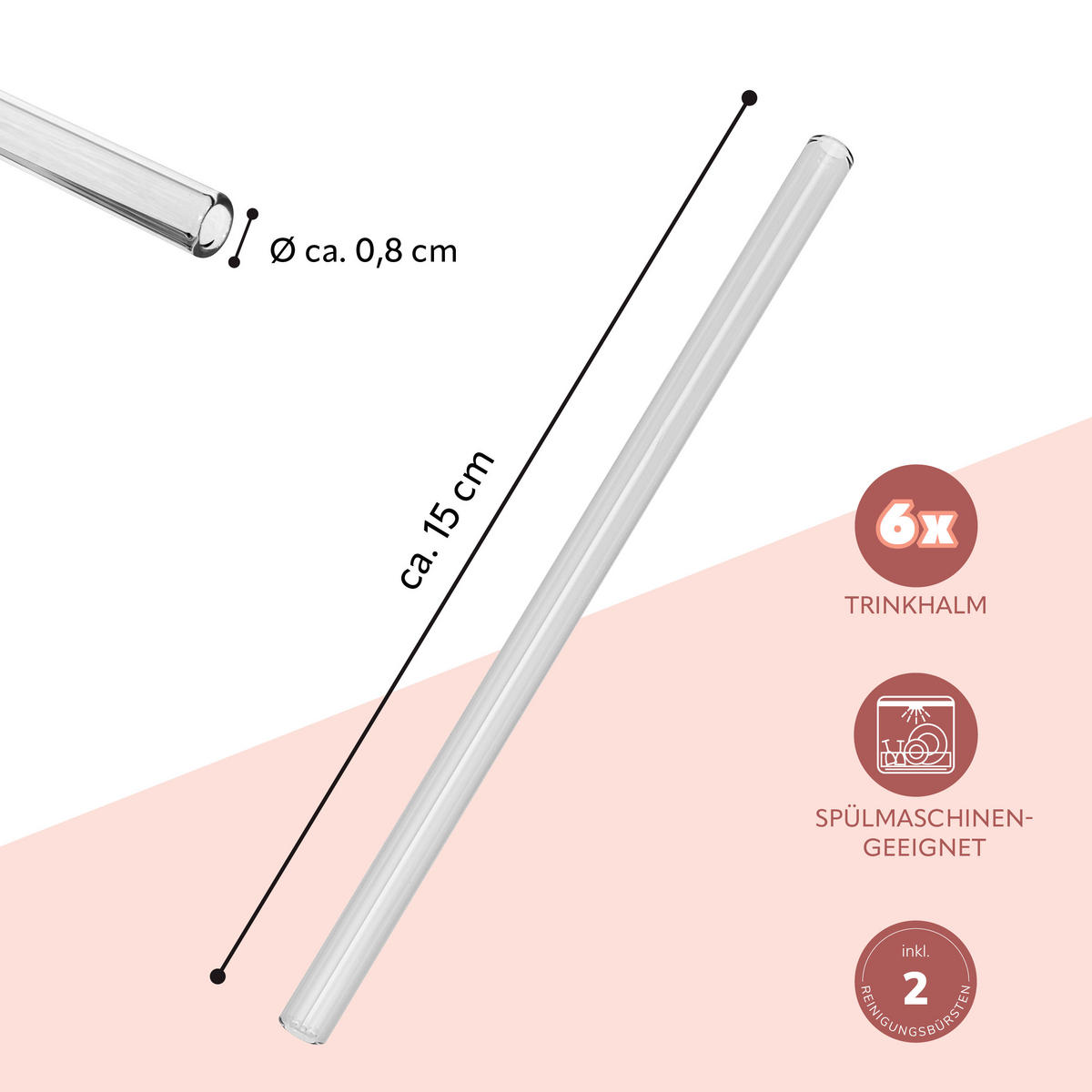 GLAS-TRINKHALME - Transparent, Glas (0.8/15cm) - bremermann