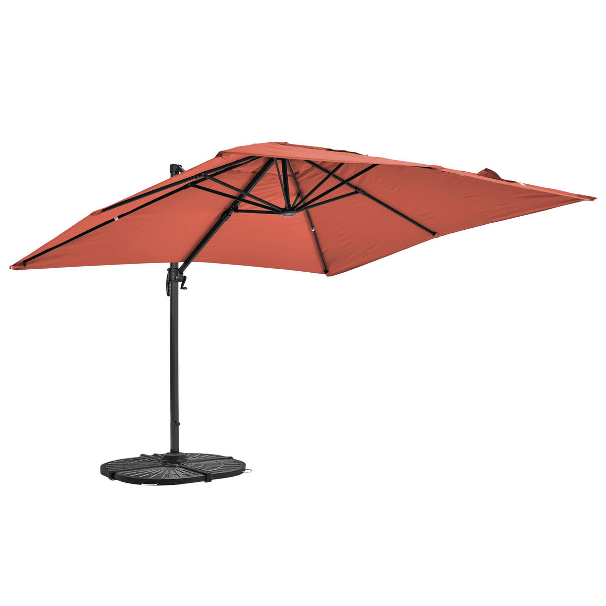 SONNENSCHIRM, Terrakotta - Rot, Metall (300/300cm) - Oviala