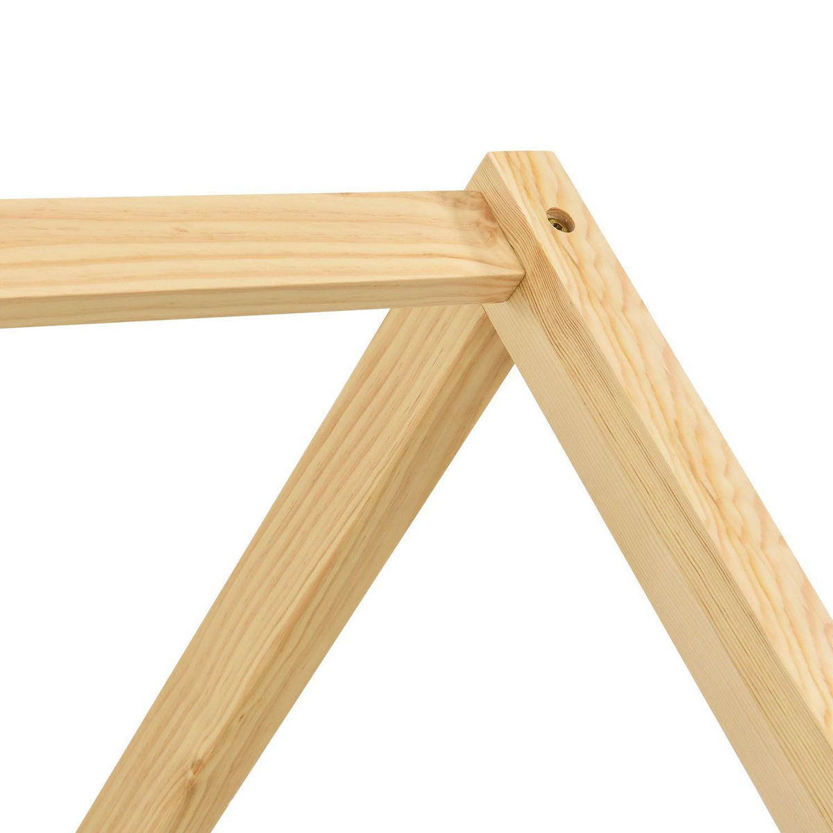 KINDERBETT Marli mit Matratze natur 80x160 cm - Naturfarben, Holzwerkstoff (80/160cm) - Juskys