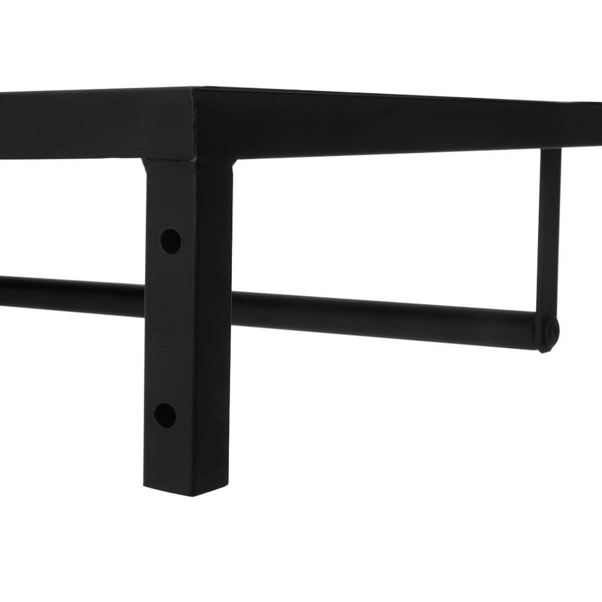 WANDGARDEROBE 118/27.5/9 cm Wandmontage Lackschicht Wasserfest Metall Schwarz - Schwarz, Metall (118/9/27.5cm) - Livingandhome