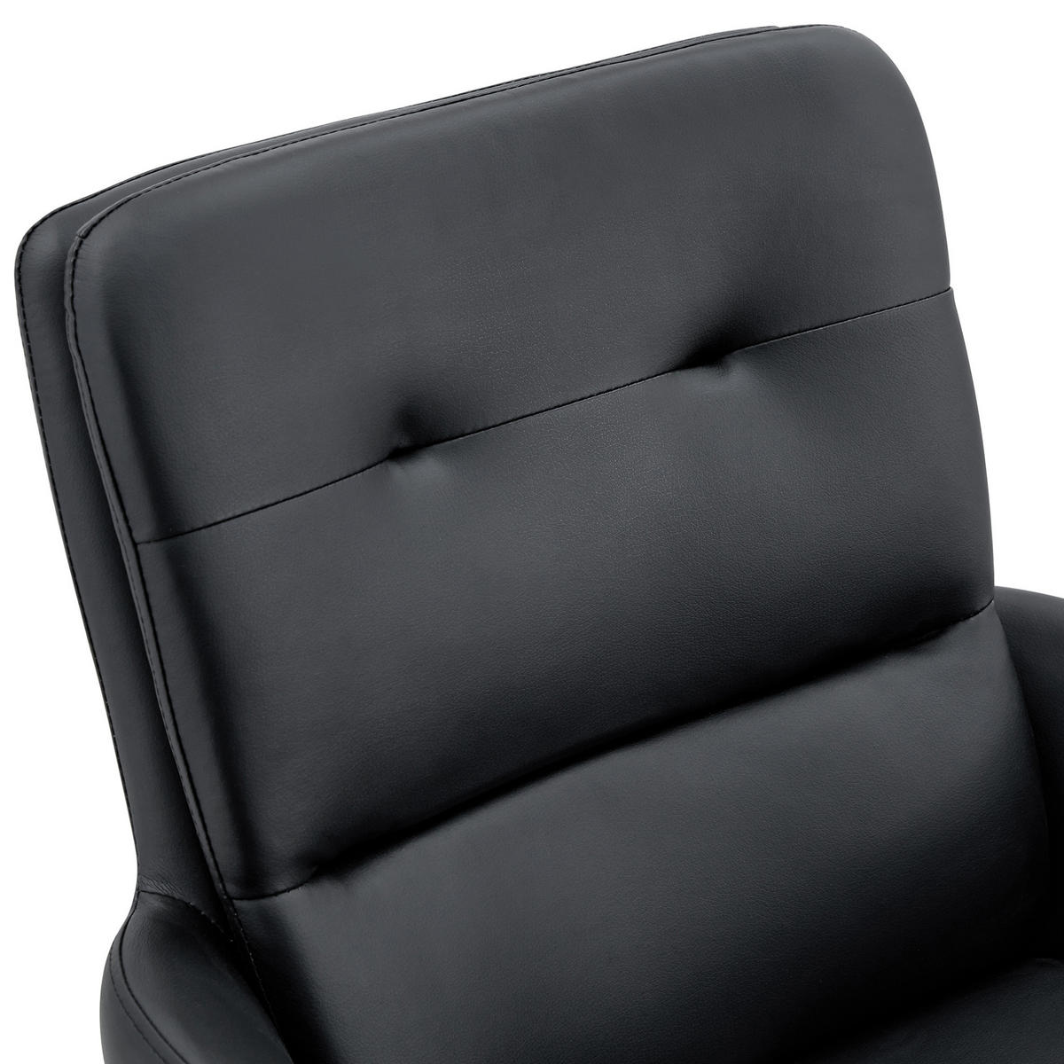 DREHSTUHL 2er-Set 360° drehbar PU Schwarz Metall Goldfarben - Schwarz, Metall (50/85/55cm) - Meubliv