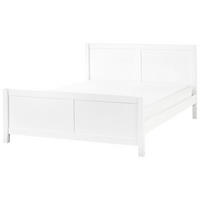 BETT mit Lattenrost 160x200 cm Weiß Champagnat - Weiß, Holz (160/200cm) - Beliani