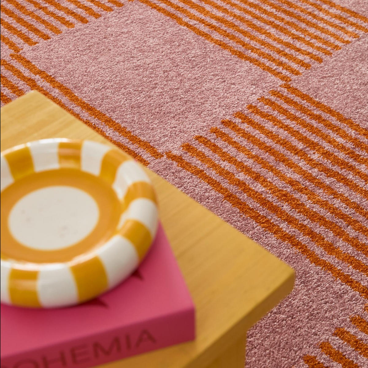TEPPICH vintage mit blumenmuster orange Groovy 200x280 cm - Orange, Textil (200/280cm) - Nazar Rugs