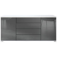 SIDEBOARD Faro Grau Hochglanz - Grau, Holzwerkstoff (166.5/75.5/35cm) - Vladon