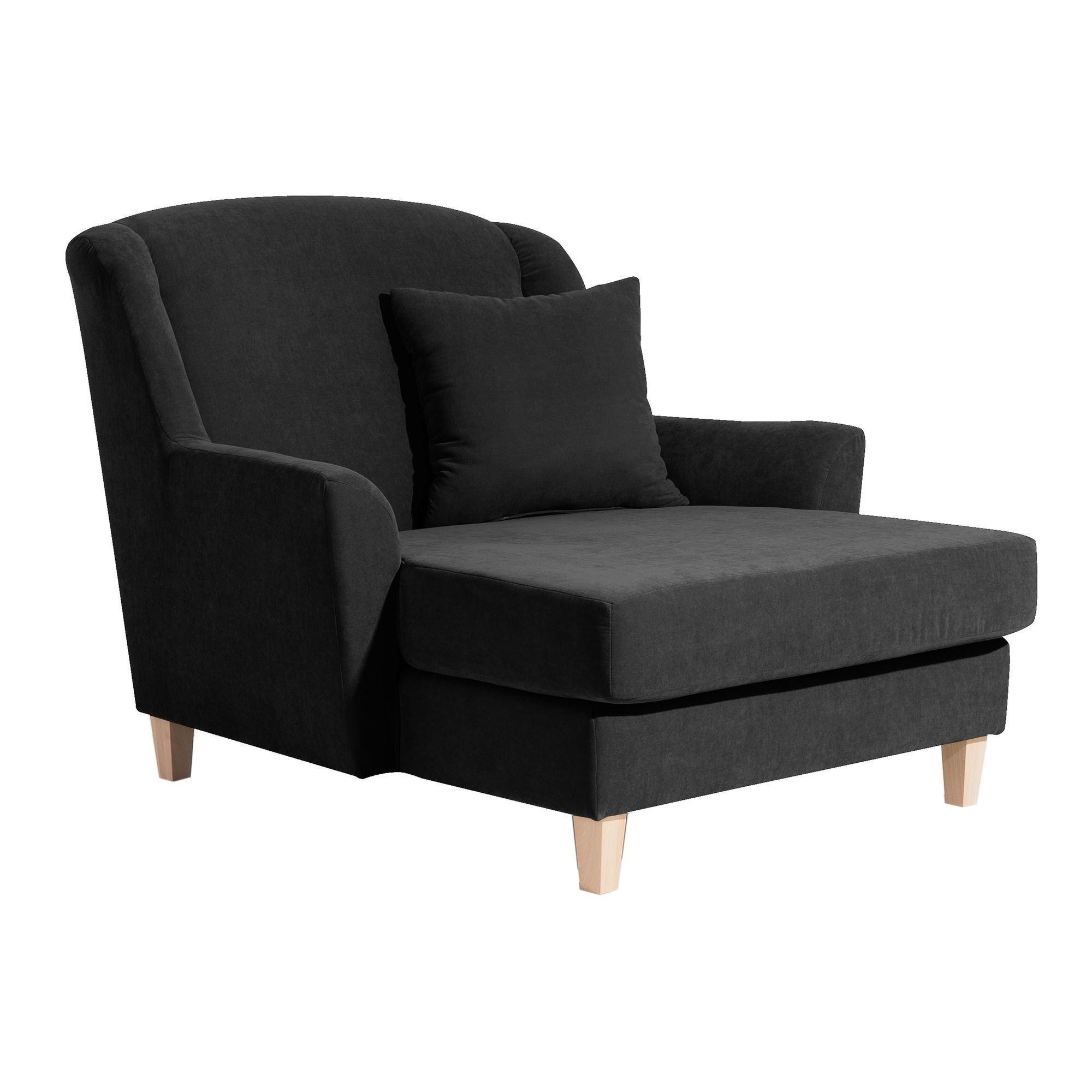 58aufmkessel Sessel Schwarz 136x107x142 cm