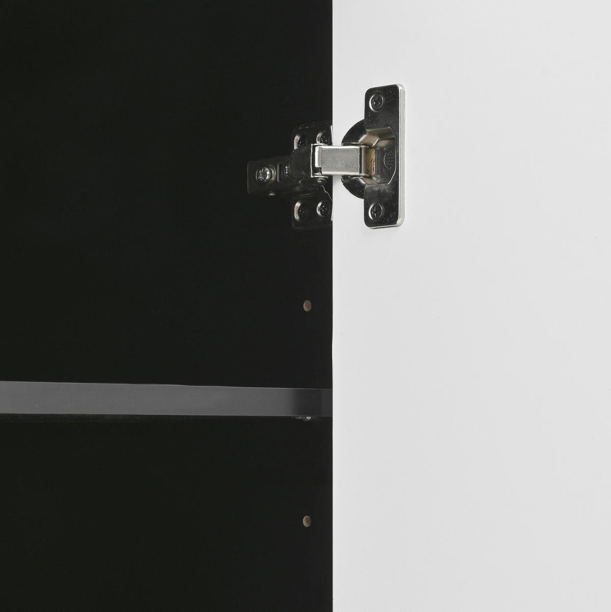 SCHUHSCHRANK 105/39,5/86 cm mit LED-Beleuchtung, verstellbaren Böden und Schubladenfach, Schwarz-Weiß - Schwarz, Holzwerkstoff (105/86/39.5cm) - Redom