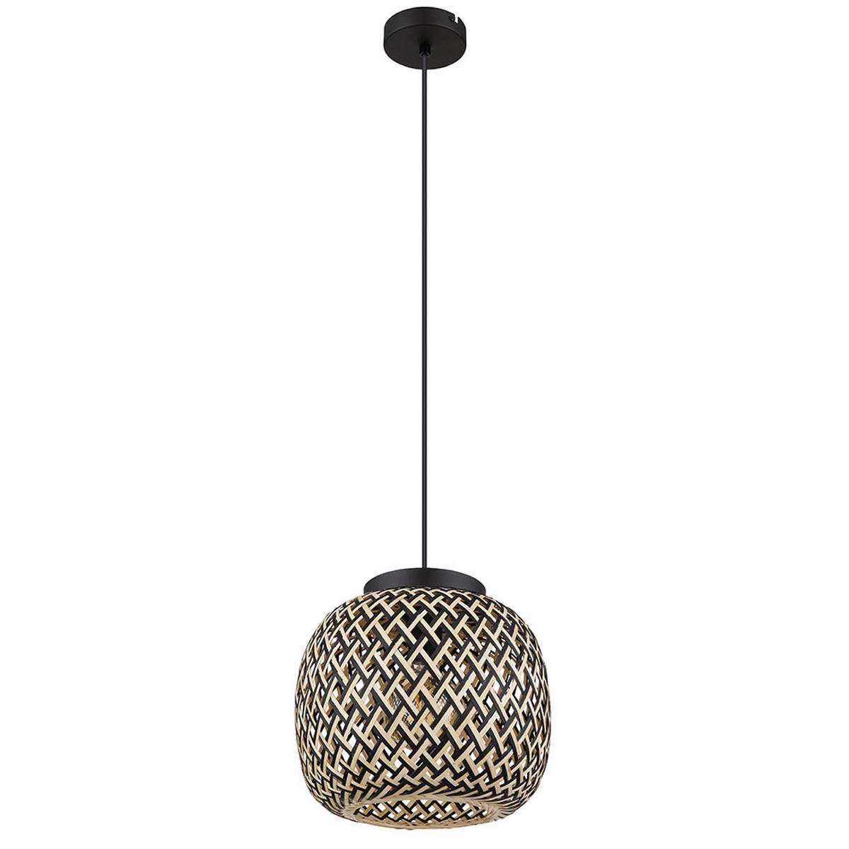 HÄNGELEUCHTE Metall Bambus Braun - Braun, Holz (30/30/120cm) - Globo Lighting