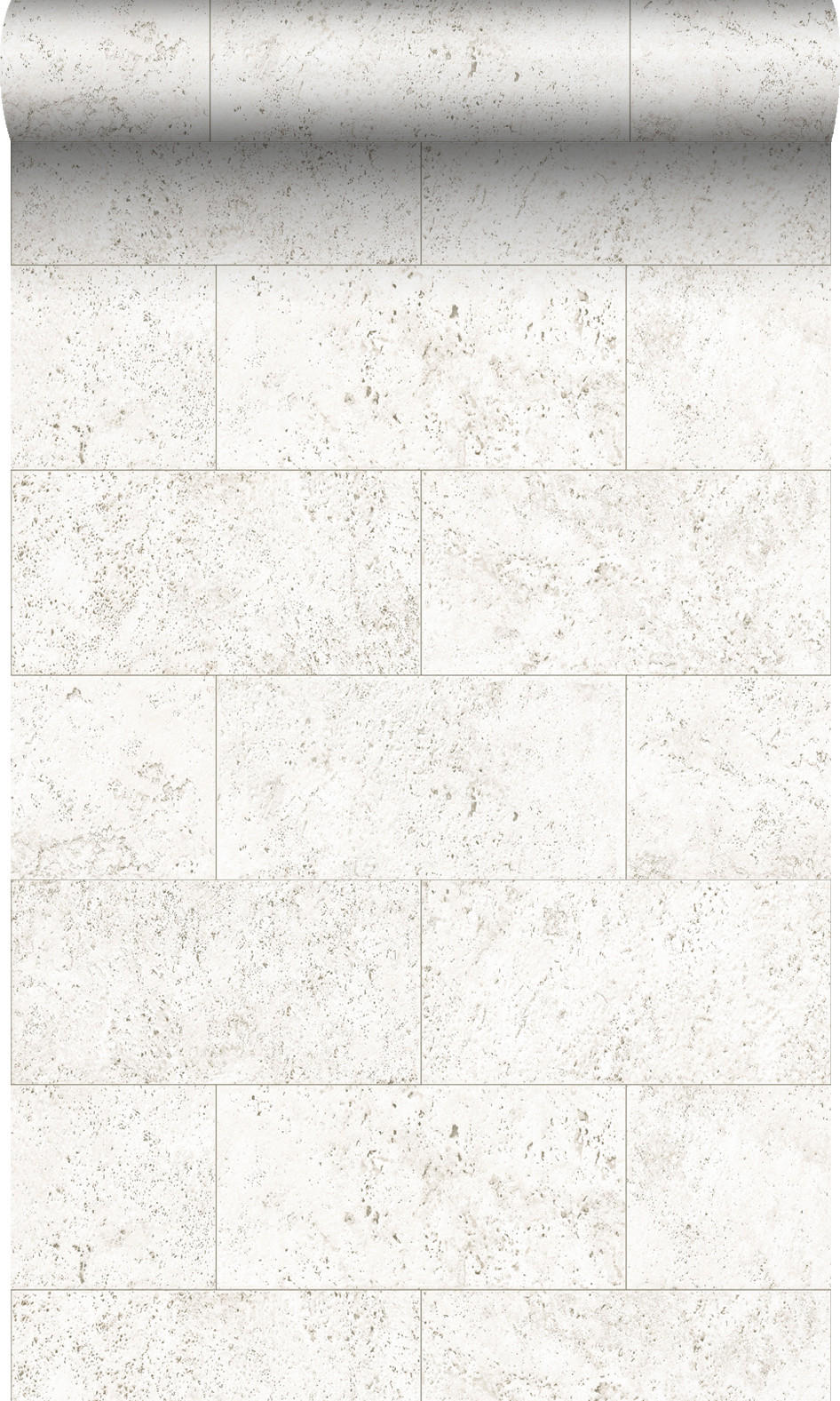 TAPETE Stein-Optik 53 cm x 10.05 m - Weiß, Papier (53/1000cm) - Origin Wallcoverings