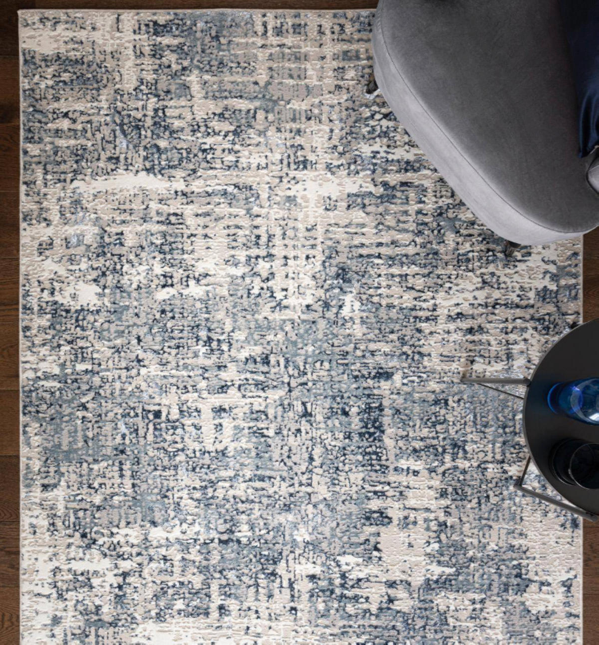 TEPPICH modern Flachgewebe SPHERE Blau 120 x 170 cm - Blau, Textil (120/170cm) - Novatrend