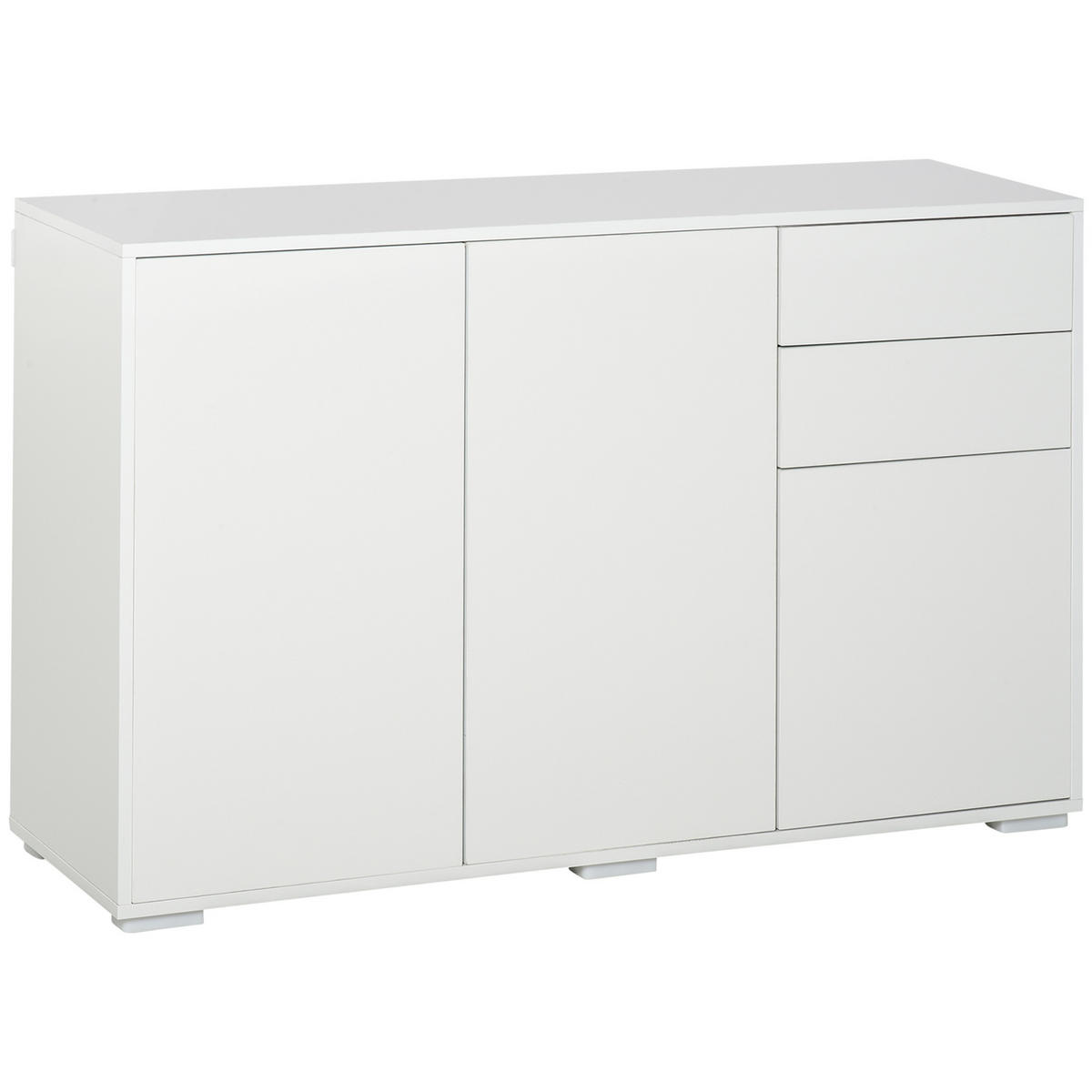 AUFBEWAHRUNGSSCHRANK, Spanplatte, Weiß, 117 x 36 x 74 cm - Weiß, Metall (36/74/117cm) - HOMCOM