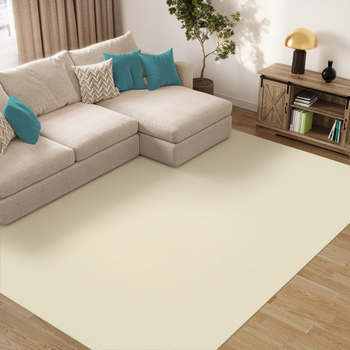 TEPPICH Mono Creme 240/330 cm - Creme, Kunststoff (240/330cm) - Tapiso