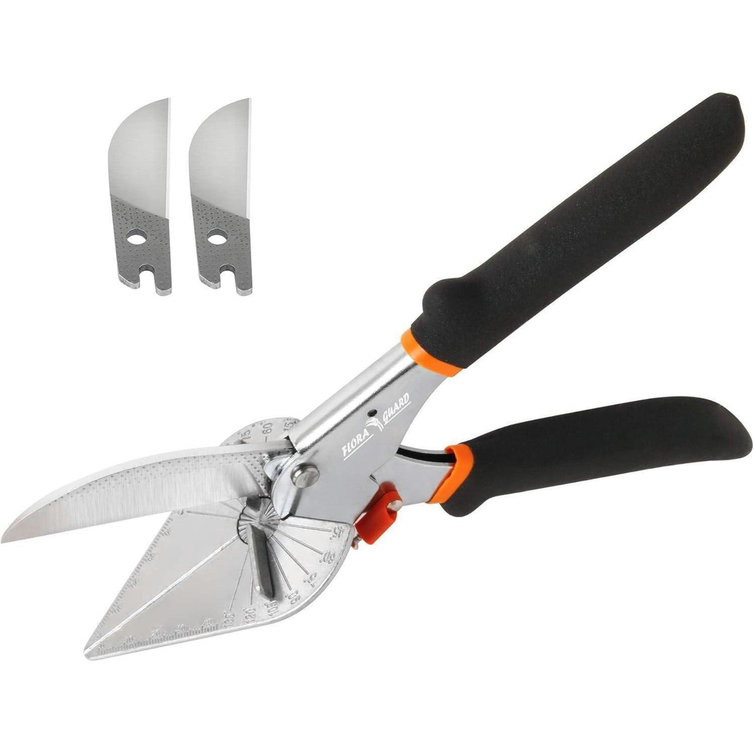 GEHRUNGSSCHERE mit 2 Ersatzklingen 45-135 Grad verstellbar - Multicolor, Metall (11.9/6.6/26.9cm)