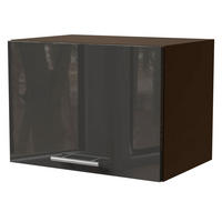 KLAPPHÄNGESCHRANK Essen W4B/50 Graphit Hochglanz / Lava Matt 50 / 32,5 / 36cm - Dunkelgrau/Graphitfarben, Holz/Holzwerkstoff (50/36/32.5cm) - Feldmann-Wohnen