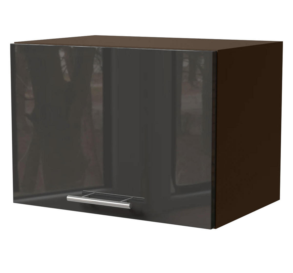 KLAPPHÄNGESCHRANK Essen W4B/50 Graphit Hochglanz / Lava Matt 50 / 32,5 / 36cm - Dunkelgrau/Graphitfarben, Holz/Holzwerkstoff (50/36/32.5cm) - Feldmann-Wohnen