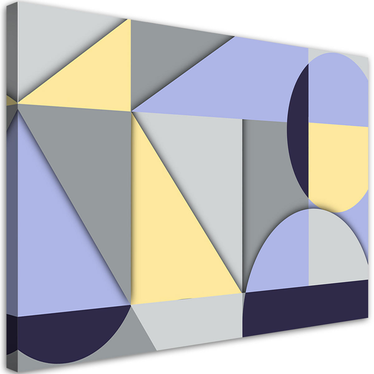 WANDBILD geometrische abstraktionsformen - Blau, Textil (60/40cm) - Feeby