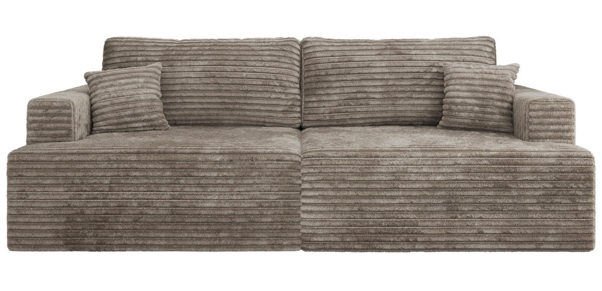 4-SITZER SOFA VIRELLA Grau Cord - Schwarz/Grau, Textil (240/88/115cm) - MKS