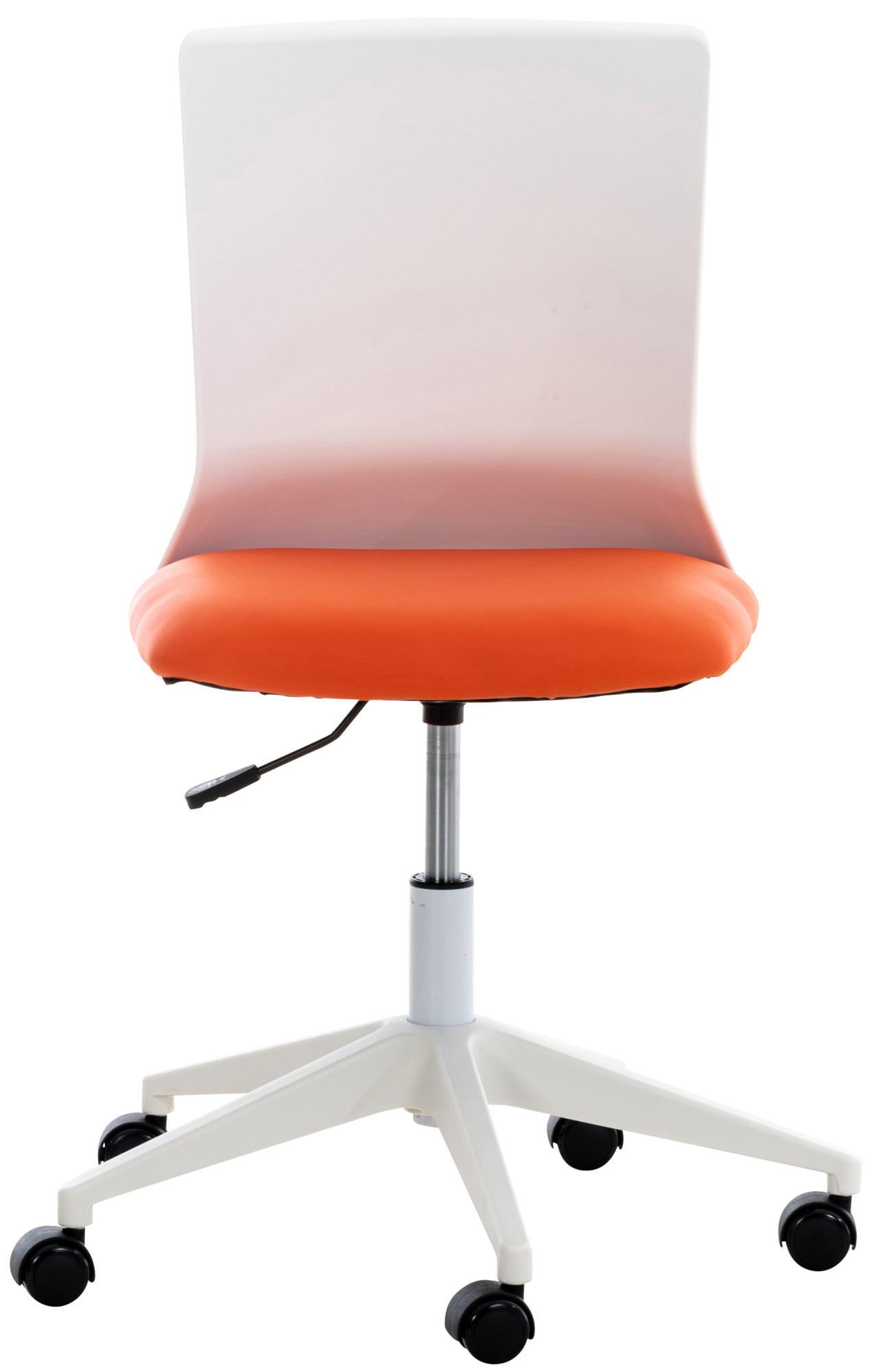 DREHSTUHL Lederlook orange - Weiß/Orange, Kunststoff/Textil (61/92/61cm) - CLP
