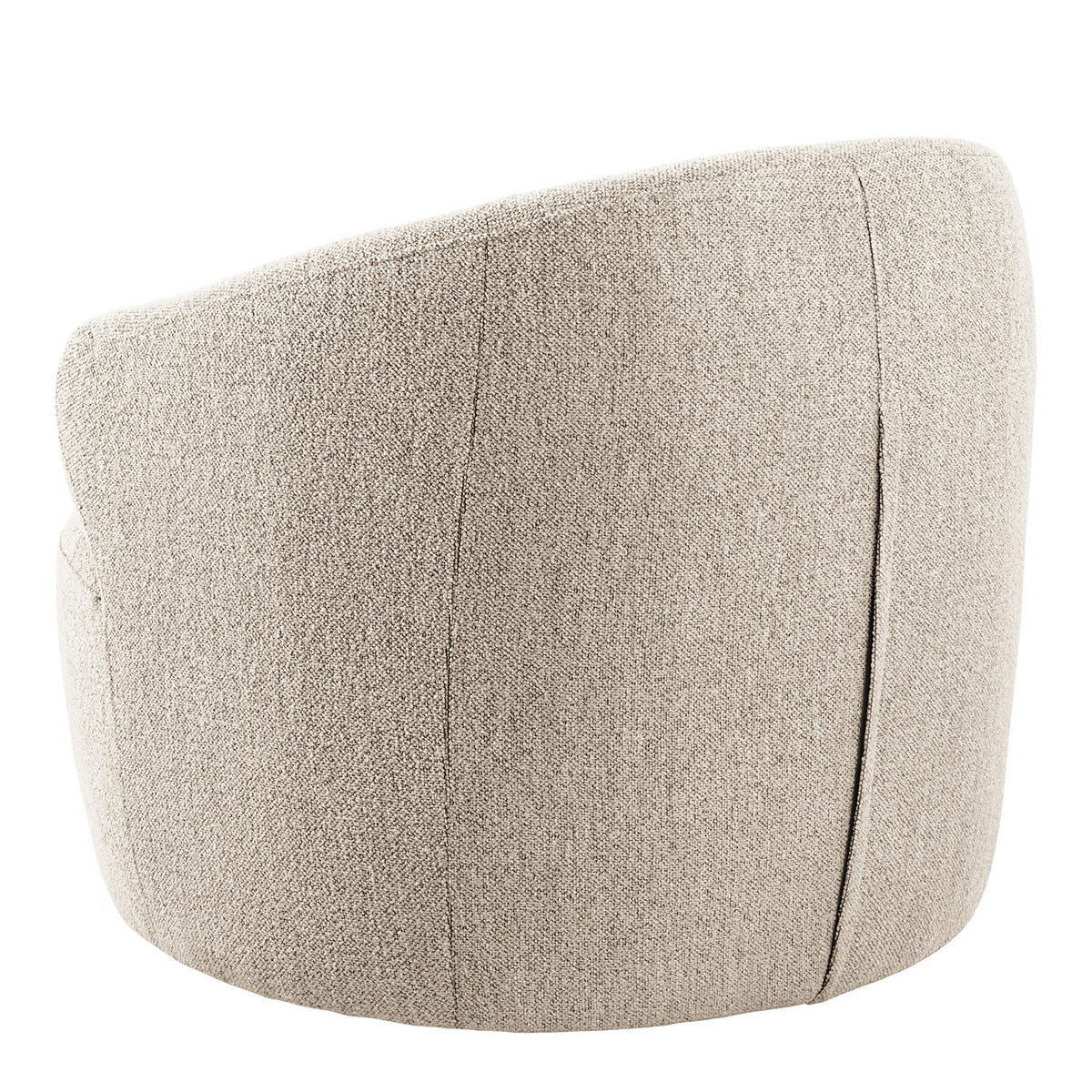 LOUNGESESSEL - Bouclé / Eisen, Beige / Schwarz - Beige/Schwarz, Textil/Metall (80/77/80cm) - home24