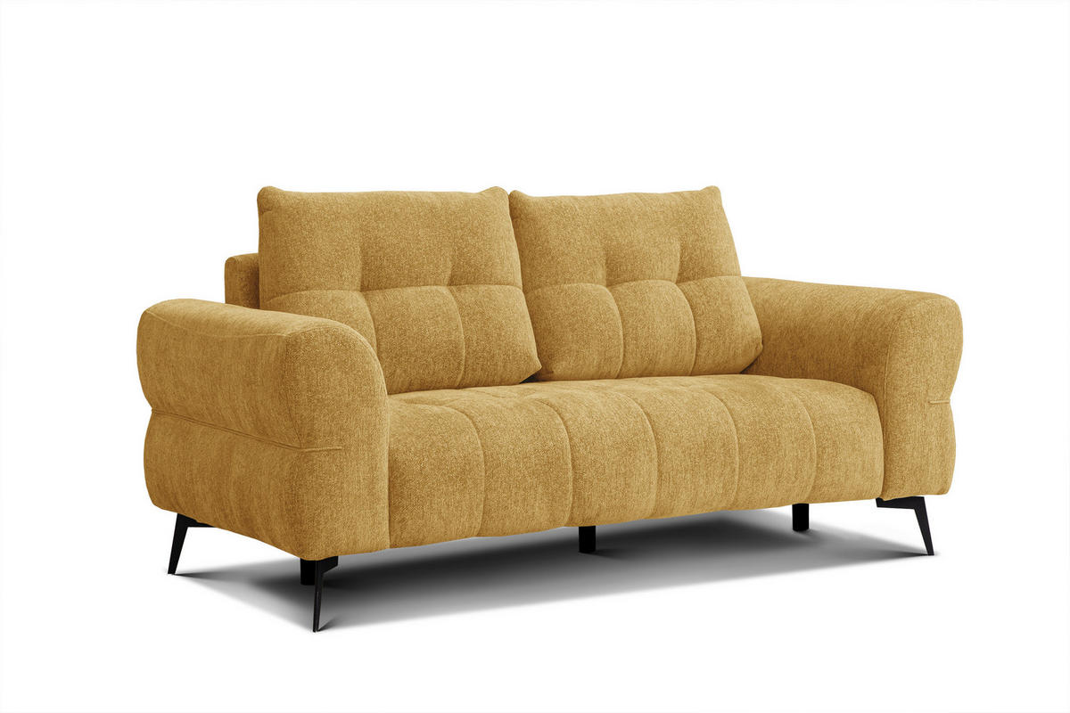 SOFA SALVINI 2,5-Sitzer, gelb - Gelb, Holz/Textil (206/88/99cm) - Courtois Laville