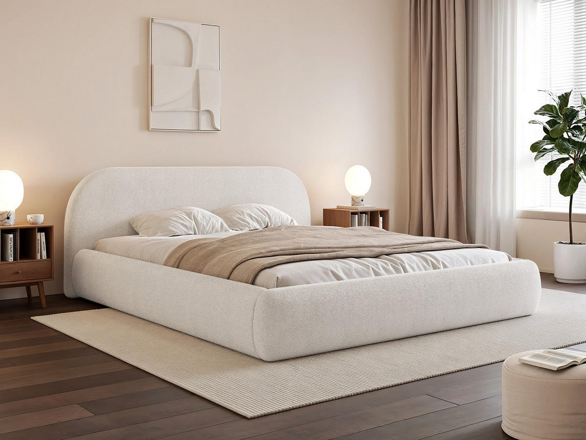 POLSTERBETT Lloret 120x200 cm, Weiß - Weiß, Textil (200/120cm) - Fedve