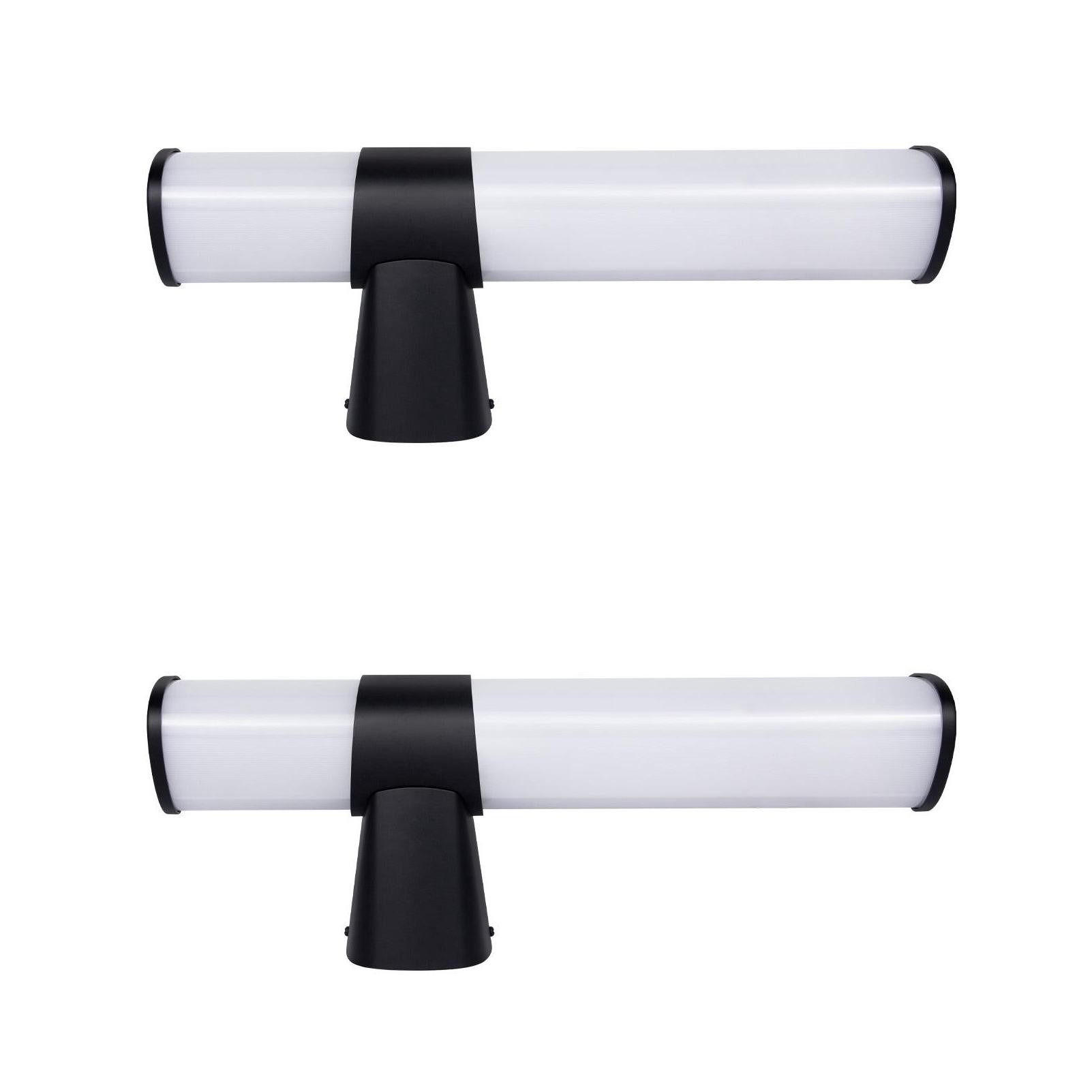 SPIEGELLEUCHTE Wiesbaden(2er-set) 30/6.8/12.8 cm - Schwarz, Kunststoff (30/6.8/12.8cm) - Nettlife