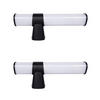 SPIEGELLEUCHTE Wiesbaden(2er-set) 30/6.8/12.8 cm - Schwarz, Kunststoff (30/6.8/12.8cm) - Nettlife