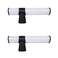 SPIEGELLEUCHTE Wiesbaden(2er-set) 30/6.8/12.8 cm - Schwarz, Kunststoff (30/6.8/12.8cm) - Nettlife