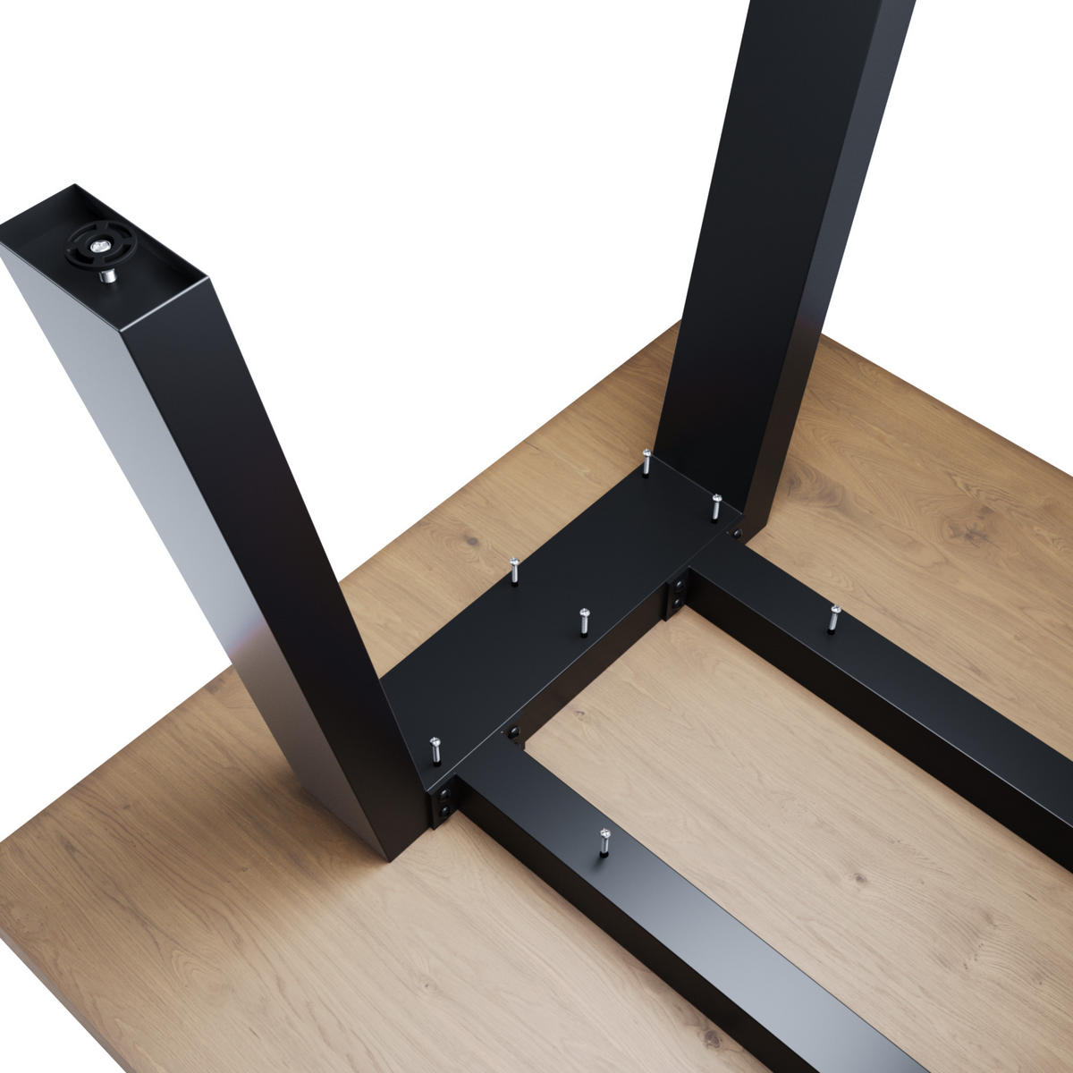 TISCHBEINE Thusia Extreme Schwarz Metall 200/80/72 cm - Schwarz, Metall (80/72/200cm) - Metalo Pro