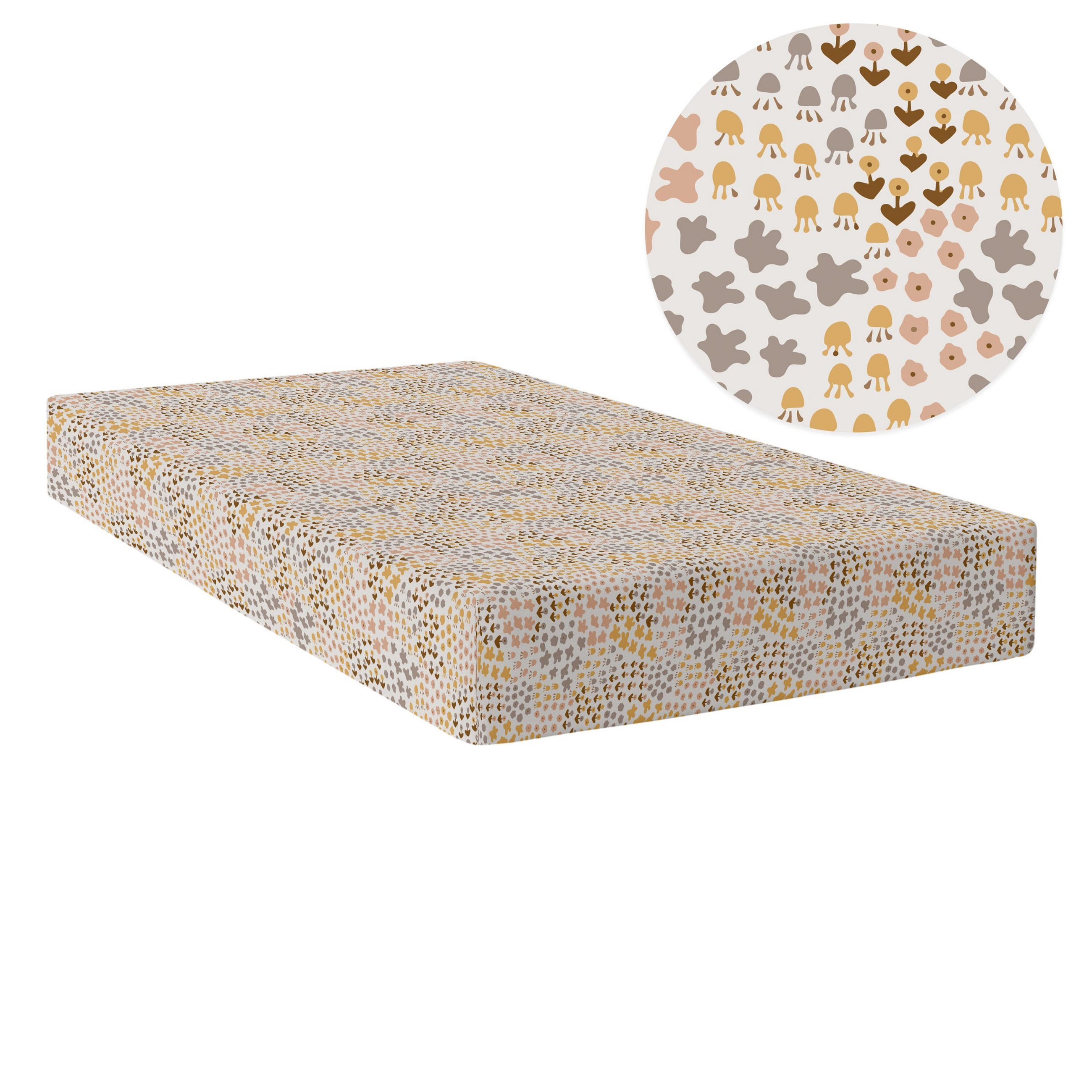 SPANNBETTTUCH autumn 105x200x32 cm mehrfarbig - Multicolor, Textil (105/200cm) - Happy Friday
