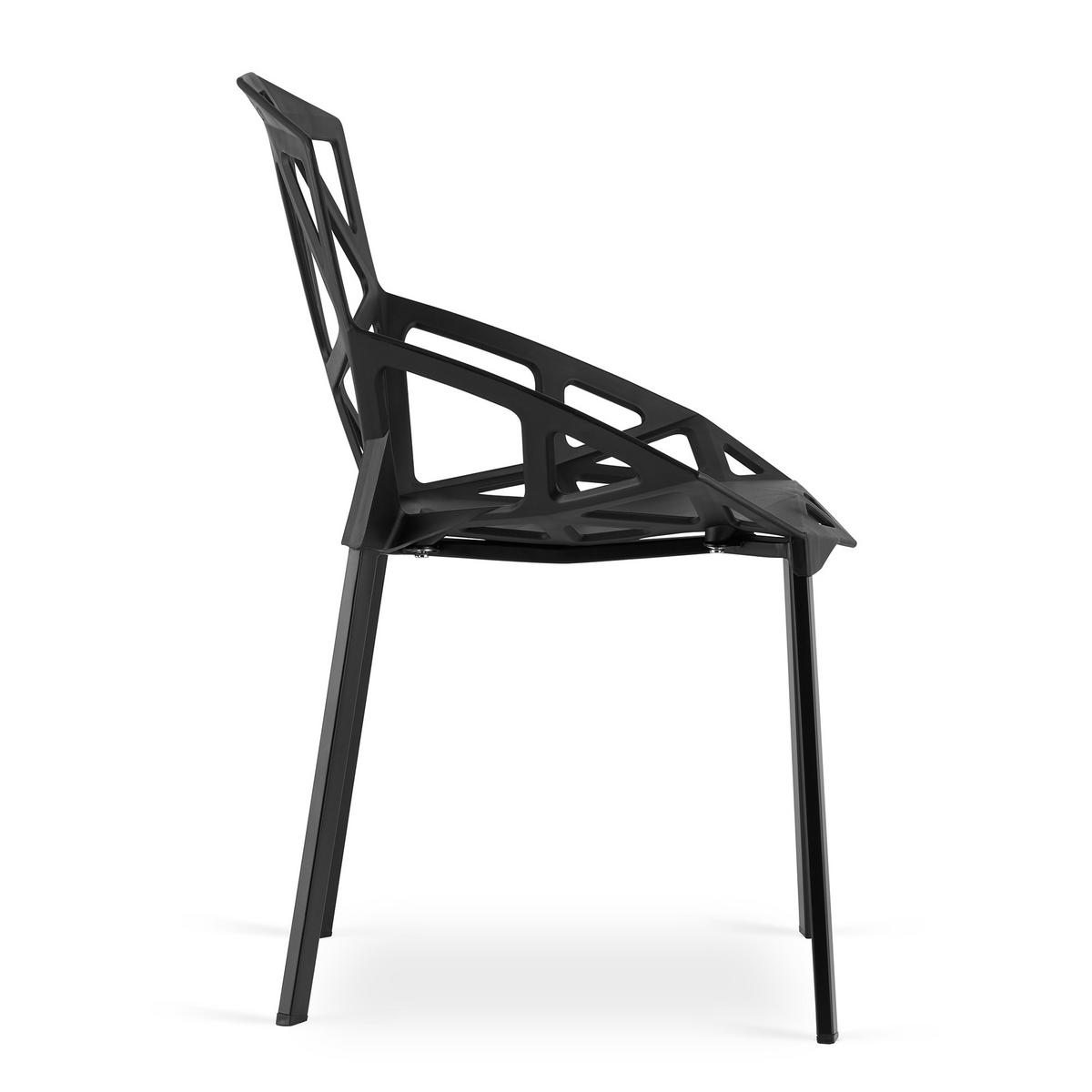 ESSZIMMERSTUHL Espen (4er-Set) - Schwarz, Kunststoff/Metall (54/80/50cm) - Home Collective