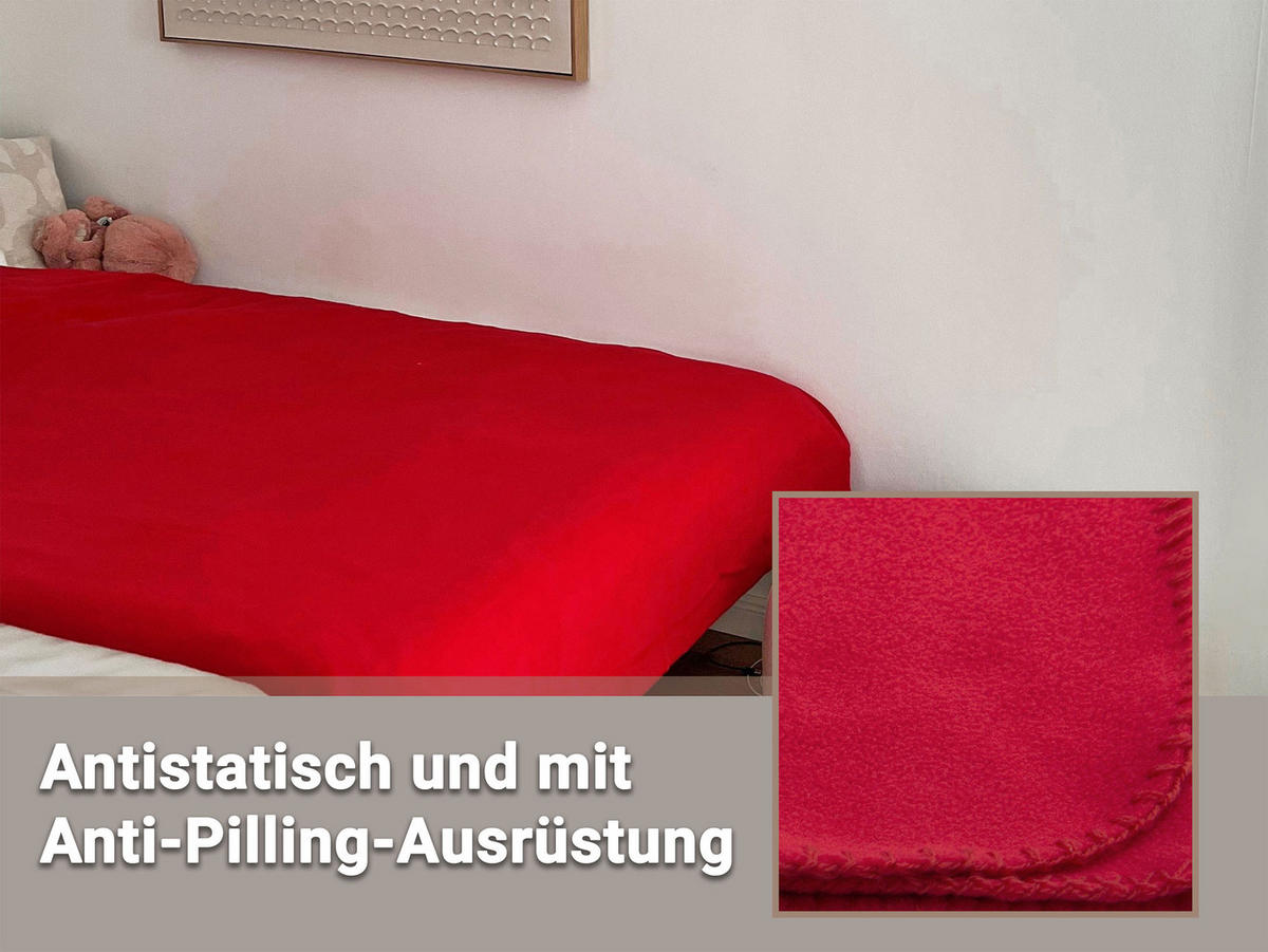 KUSCHELDECKE, 130x170 cm, 100% Polyester, Rot - Bordeaux, Textil (130/170cm) - Zollner