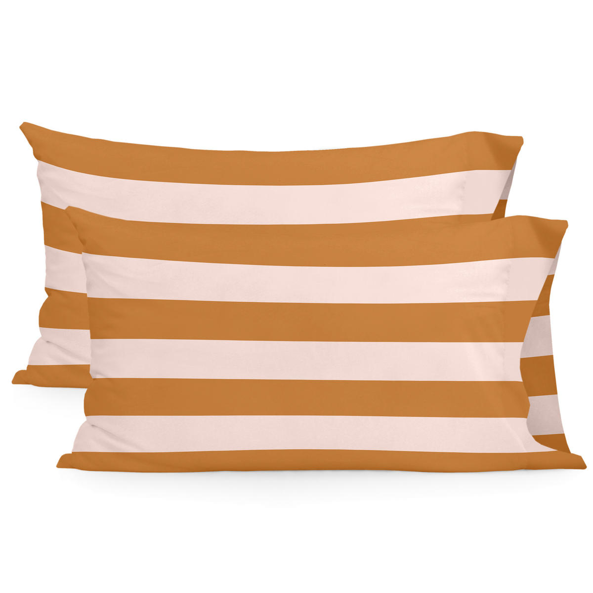 KISSENBEZUG breton 50x75 cm (x2) orange - Orange, Textil (50/75cm) - Happy Friday