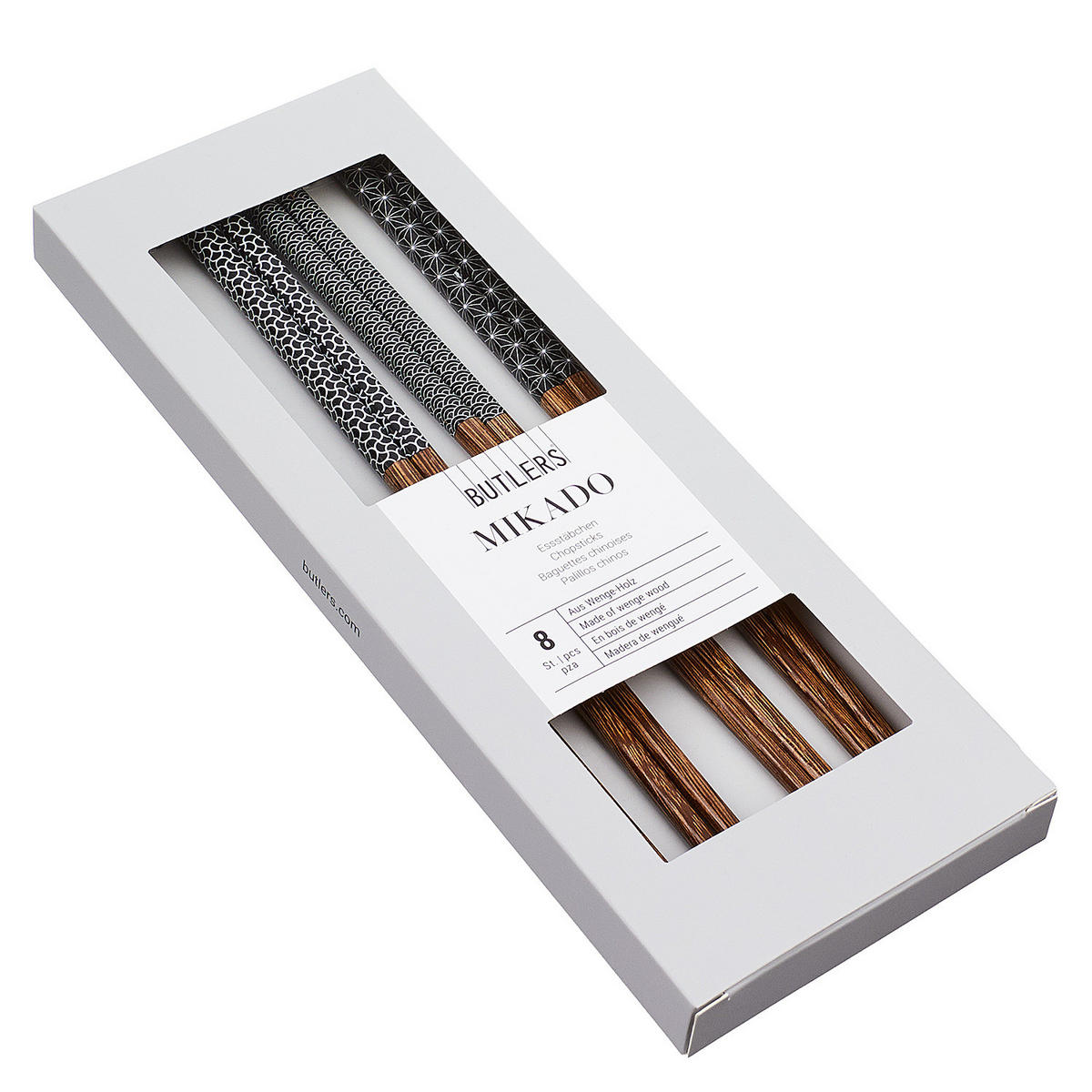 ESSSTÄBCHEN (4er Set) Mikado - Braun, Holz - Butlers