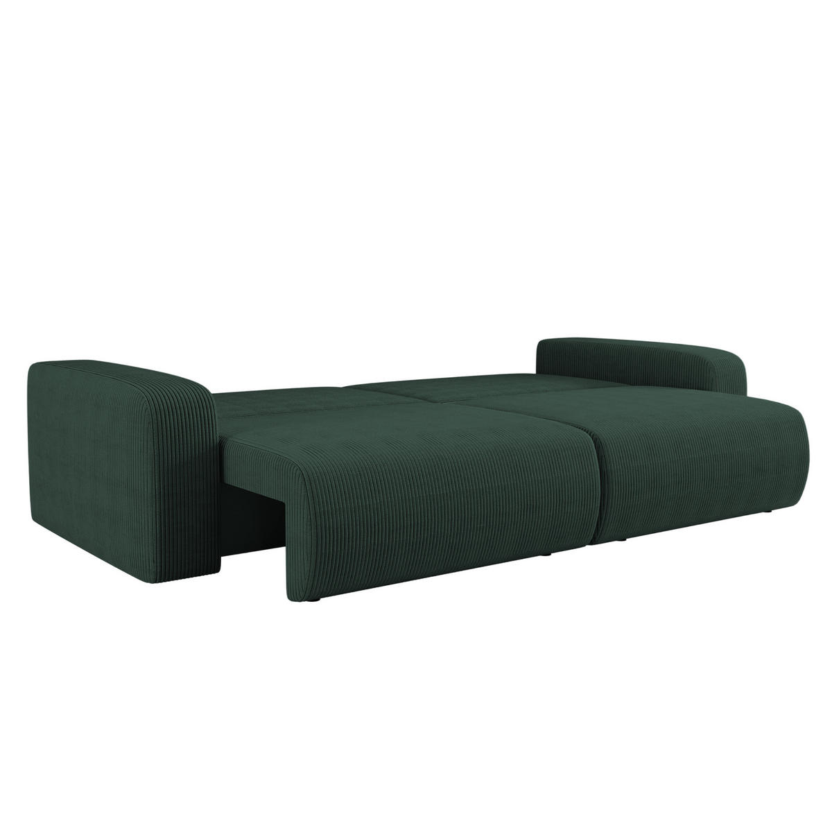 SCHLAFSOFA MILANO und Bettkasten Stoff Poso Grün - Grün, Holz (246/83/98cm) - Kaiser Möbel