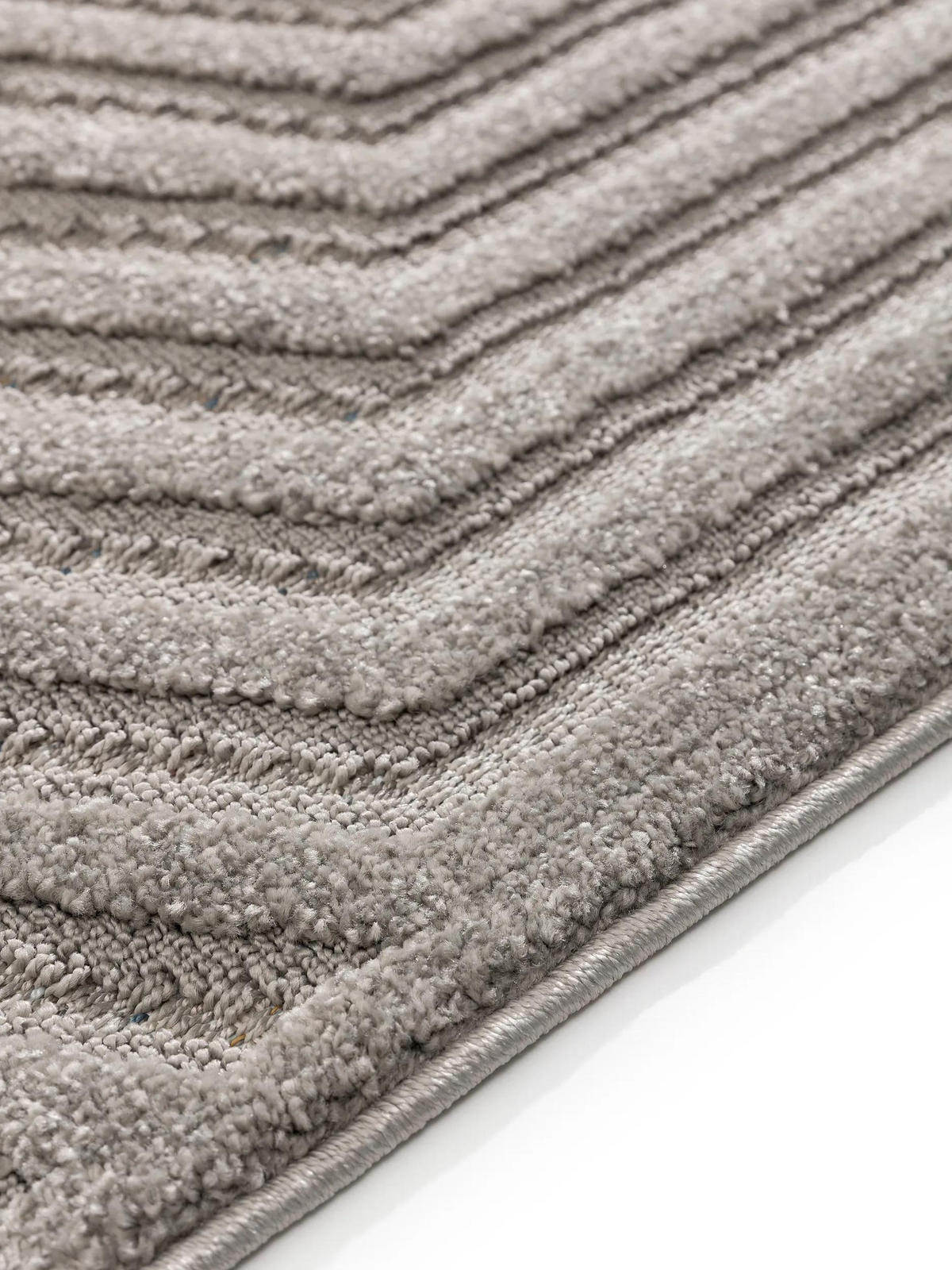 TEPPICH Leo Hellgrau 240x340 cm - Hellgrau, Kunststoff (240/340cm) - benuta