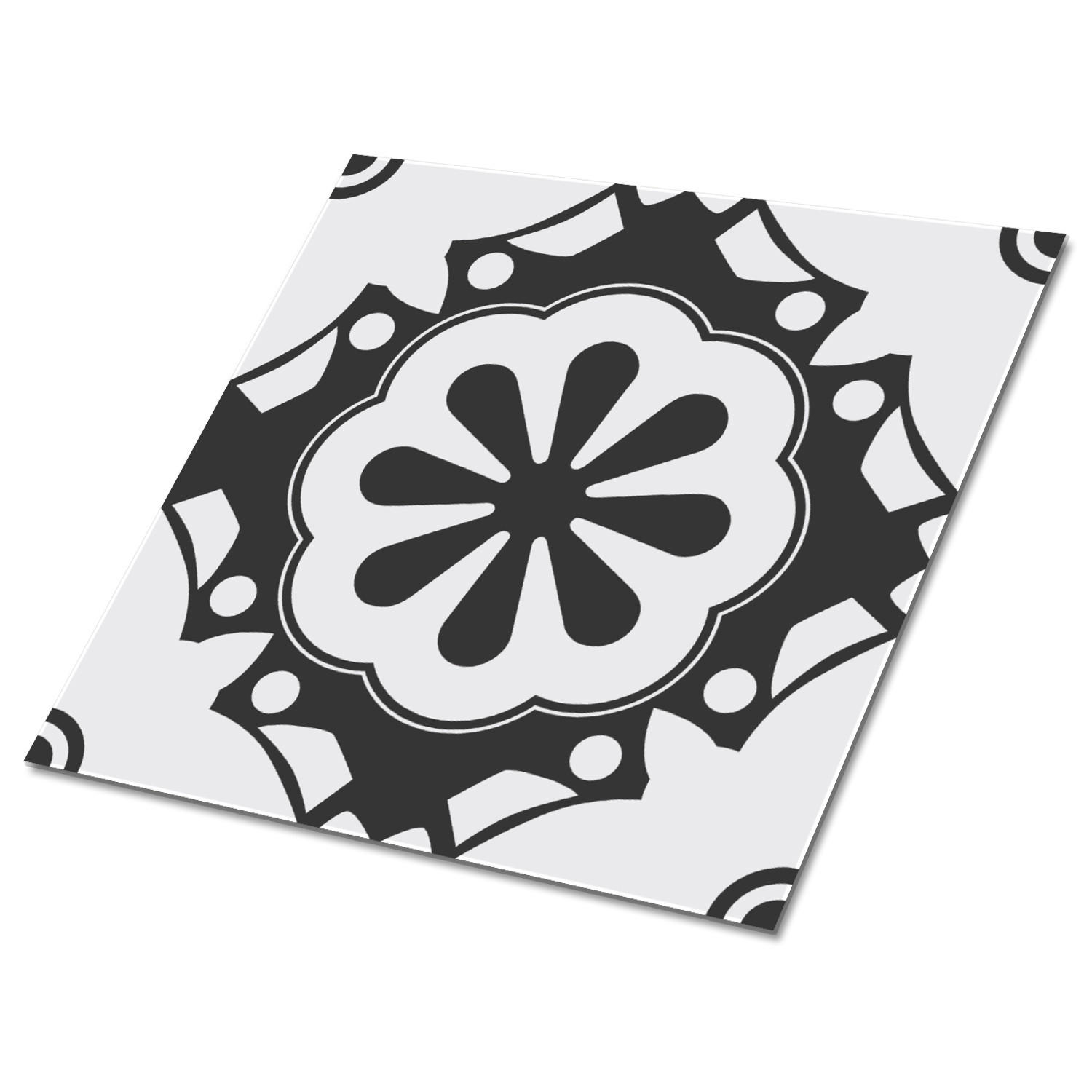 FLIESENAUFKLEBER 9 Stück 30x30 cm selbstklebend Geometrisches Muster - Grau, Textil (30/1.6/30cm) - TULUP
