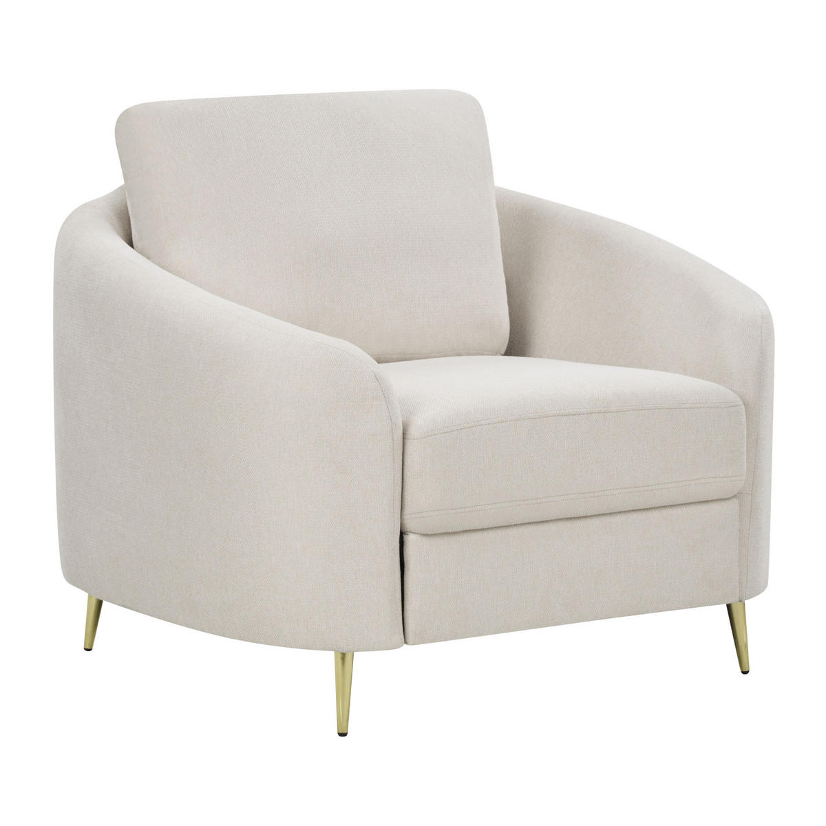 6-SITZER-SOFA SET hellbeige/gold Trosa - Beige/Goldfarben, Textil (86/86/203cm) - Beliani