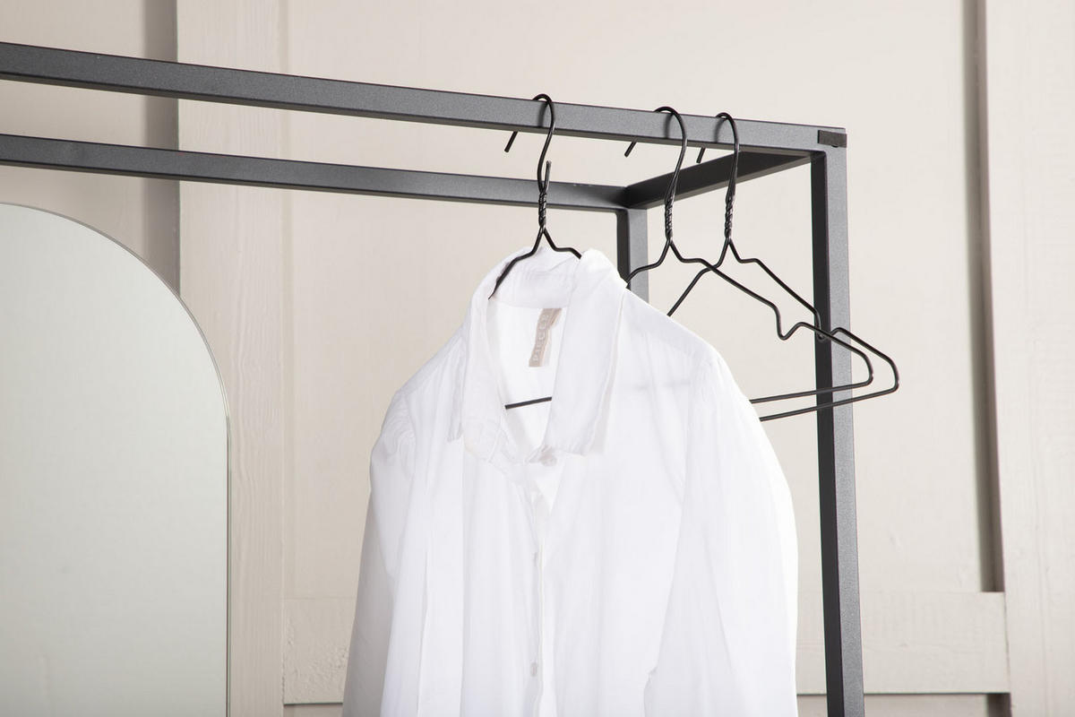 GARDEROBE Schwarz - Schwarz, Holzwerkstoff (100/200/30cm) - ebuy24