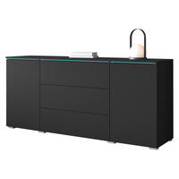 SIDEBOARD Vera 150 mit RGB LED Beleuchtung - Graphitfarben, Holzwerkstoff (150/66/40cm) - MIRJAN24