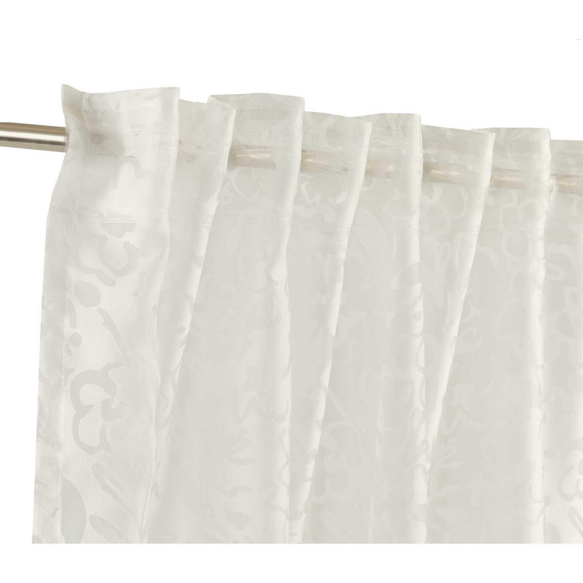 TRANSPARENTER SCHLAUFENVORHANG CLEO - Weiß, Textil (130/0.5/250cm) - Esprit